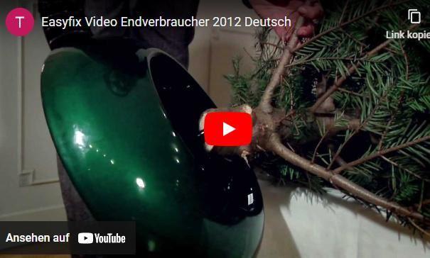 Foto aus Video über Weihnachstbaumständer der Marke "Easyfix"